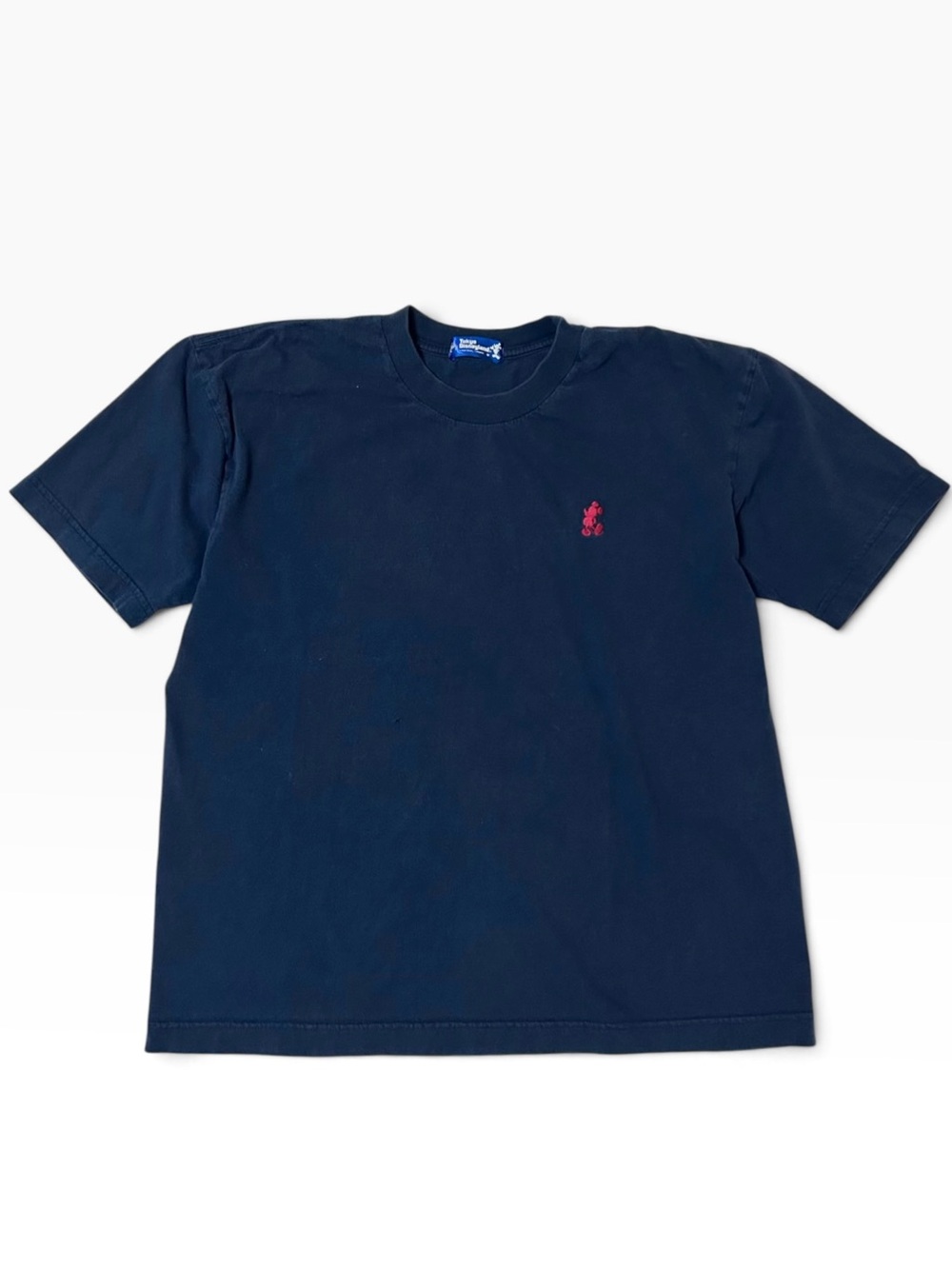 Vintage Disney Tokyo Navy Short Sleeve Tee with Embroidered Red Mickey